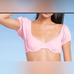 Xhilaration baby pink bikini top